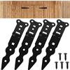 LiYiJiKeJi 4 Pz Cerniere per Porte, 155mm Cerniere T per Ante e Cancello, Cerniere per Legno e Persiana, Cerniera T e Croce per Finestre e Porte Esterne Giardino (150mm)