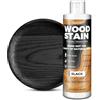 YumCraft Mordente per Legno 250ml Nero Opaco a Base d'Acqua, Vernice per Legno Interni ed Esterni, Mobili Armadi Mensole Porte, Colorante Asciugatura Rapida, Atossico, Facile da Applicare, Wood Stain