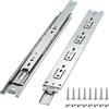 Prmape 2 Pezzi Guide per Cassetti Estrazione Totale Argento, 300mm Guide Scorrevoli per Cassetti, 3 Strati Guide per Cassetti con Cuscinetti a Sfera, Montaggio Laterale, Portata Fino A 45 KG