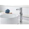 Fyeer Rubinetto da bagno con sensore automatico a infrarossi, rubinetto per lavabo senza contatto alto per rubinetto del bagno, miscelatore per lavello in ottone cromato