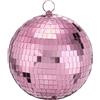 sourcing map Palla da discoteca a specchio, 20,3 cm, da appendere, con anello da appendere, per feste, balli, matrimoni, palcoscenico, festival, club di Natale, decorazione per la casa, rosa
