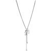 Purelei Coral Cove - Collana a serpente regolabile con ciondolo in corallo e zirconi, placcata in oro 18 carati, in acciaio inox, lunghezza fino a 70 cm, Lunghezza: 70 cm, Acciaio inossidabile