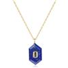 COAI Collana Donna con Lapislazzuli Naturale e Zirconia Gialla, Collana Catena Acciaio Inox Placcato Oro 18K Regolabile, Ciondolo Donna Lapislazzuli Pietra Naturale