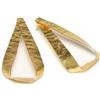 Vestopazzo orecchini in ottone nastro effetto battuto | Chiusura farfalla | Altezza 6,5 centimetri