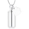 AIWENXI Collana con urna per ceneri per cane/gatto, ciondolo a forma di zampa di animale domestico, urna commemorativa, gioiello per animali domestici, urna per ceneri, gioiello per animali domestici