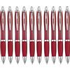Libetui 10 penne a sfera rosso scuro, inchiostro blu