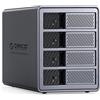 ORICO Docking Station per Disco Rigido Alluminio da 3,5 Pollici SATA a USB 3.0, 4 Slot per SSD/HDD, con Alimentatore e Ventola, Supporta RAID 0/1/5/10 (9848RU3)