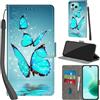 PHINIENLAND Cover per Honor 400 Lite / X70i Case PU Pelle Custodia [Kickstand] [Chiusura magnetica] [Slot per Schede], Portafoglio Flip Custodia per Honor 400 Lite,Farfalla verde