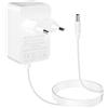 ARCELI Alimentatore di rete da 30 W, ricambio per Echo (3°/4° gen), 18 V1.67 A, compatibile con Echo Dot 3/4 Gen 1,5 m, cavo di alimentazione compatibile con Alexa (bianco)
