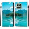 KENHONER Cover Compatibile con Honor X6b 4G, Premium Pelle PU Portafoglio Flip Libro Custodia per Honor X6b 4G [Protezione Completa] - Barca