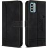 Bravoday Cover per Nokia G22 / Nokia G22, Flip Custodia in Pelle PU con Slot per Schede, Portafoglio Custodia per Nokia G22 / Nokia G22, Nero