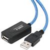TRIXES Ripetitore attivo Cavo di prolunga USB da 10 m - USB ad alta velocità da maschio a femmina - Conforme a USB 2.0 e USB 1.1 per stampanti, tastiere, console di gioco, antenna WiFi, cuffie ecc.
