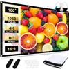 Hengrongshen HRS Proiettore da 100 pollici, semplice da appendere 16:9 4K HD, schermo pieghevole portatile anti-rughe, 221 x 125 cm, tela da esterno per campeggio e home theater