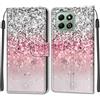 KENHONER Custodia per Honor X6b 4G, rosa | Portafoglio Pelle PU, Magnetica, Resistente Agli Urti, Scomparto Carte Credito, Pieghevole, Flip Libro, Motivo