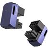 EZDIY-FAB Serie Shield Adattatore di Alimentazione GPU PCIe 8Pin,Connettore Angolato a U di 180 Gradi,Design in Alluminio per Schede Grafiche-Tipo Standard,Viola-2Pack