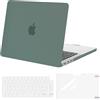 MOSISO Custodia Compatibile con MacBook Pro 14 Cover M5 M4 M3 M2 M1 2026 | Case&Copritastiera&Pellicola per 2025-2021 A3427 A3426 A3434 A3112 A3185 A3401 A2918 A2992 A2779 A2442, Midnight Verde