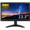 CAMECHO 13,3 Monitor portatile Full HD 1920 * 1080 display CCTV Incorporato altoparlante con connessione HDMI-VGA-AV-BNC Compatibile con PC, DVD, TV, telecamera di sorveglianza Telecamera posteriore