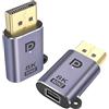 QIANRENON DP a Mini DP Adattatore 8K@60Hz DP1.4 Maschio a mini DisplayPort Femmina DisplayPort Estensione Connettore,con Sospensione Foro e LED,per tablet MacBook Surface computer portatili HDTV,2Pcs