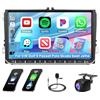 Hikity 2G+64G Android 13 Autoradio per Volkswagen Golf 5 Golf 6 Tiguan Polo con Wireless Carplay Android Auto 9Pollici Car Radio Stereo con GPS Navi WiFi DSP FM RDS Bluetooth Telecamera Posteriore