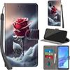 Haninsuze Cover per Oppo A53/A53s, Rose | Pelle PU Portafoglio, Porta Carte, Magnetica, Libro, Antiurto Custodia