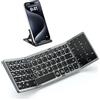 MoKo Tastiera Bluetooth Portatile Pieghevole con Touchpad e Tastiera Numerica - Ricaricabile Multi-Dispositivo Wireless con Spagnola per Windows iOS Android Tablet/Phone
