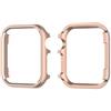 RYSTJPHK Custodia di Alluminio Compatibile con Apple Watch 6 44mm Oro rosa, Uomo Donne Cover protettiva Orologio Antigraffio Rigida Custodie in Acciaio Inossidabile Compatibile con iWatch 44mm Series SE/6/5/4