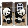 KENHONER Cover Compatibile con Xiaomi Redmi Note 14 Pro, Premium Pelle PU Portafoglio Flip Libro Custodia per Redmi Note 14 Pro Plus [Protezione Completa] - Panda