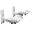 Drall 2 supporti a parete per diffusori - fino a 12 kg di portata - supporto per diffusori audio - girevole inclinabile girevole - supporto a parete regolabile bianco Modello: BH5W
