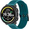 GIOPUEY 22mm Cinturini Compatibile con SUUNTO Vertical 2/Vertical/Race2/Race/Race S/Run, Morbido TPU Cinturino [Design a Colori di Giunzione] - Blue