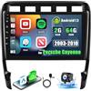Techschermo [2+64G]Autoradio Android 13 per Porsche Cayenne 2003-2010 con Senza Fili Carplay & Android Auto - Radio Touchscreen da 9 Pollici con WiFi GPS Mirror Link DSP FM/RDS Radio SWC+ Telecamera di Backup AHD