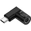 CY Adattatore Jack DC 20V Ingresso 5,5x1,7mm a Uscita USB-C Tipo-C Adattatore di ricarica con spina di alimentazione ad angolo retto da 90 gradi 65W