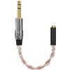 GEEKRIA Cavo adattatore stereo 6,35mm maschio-4,4mm femmina, convertitore audio in rame OCC e argento per cuffie HiFi, amplificatore DAC, 7,5in / 0,6ft