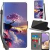 PHINIENLAND Cover per Samsung Galaxy A32 5G Case PU Pelle Custodia [Kickstand] [Chiusura magnetica] [Slot per Schede], Portafoglio Flip Custodia per Samsung A32 5G,Montagna
