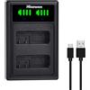 Hisewen EN-EL14 ENEL14a - Caricatore a batteria Hisewen Dual USB per Nikon D3200, D5600, D3100, D3500, D3400, D3300, DF DSLR, Coolpix P7800/P7700/P7100/P7000