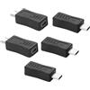 JSADZKJ Adattatore da mini USB a tipo C Adattatore da USB 2.0 tipo C maschio a mini USB 5 pin femmina Adattatore per computer portatile fotocamera digitale lettore MP3 GPS 5 pezzi