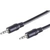 1aTTack.de 1 x 2,5 m - Cavo jack stereo da 3,5 mm nero con spina a doppia estremità Connessione audio di alta qualità Spine stampate Contatti nichelati