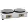 D.L. SERVICE Crepiera a Gas doppia in Ghisa - Produzione 120 Crepes/h - cm 86 x 48.5 x 24 h