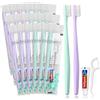 Lomgwumy Set da viaggio usa e getta con spazzolino da denti e dentifricio, viene fornito con plettri per filo interdentale, confezionato singolarmente, 2 colori, adatto per hotel, casa, viaggi (PACK-30)