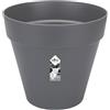 Elho loft urban round wheels 60cm vaso da fiori - Anthracite | Ø 58 x Alt. 54 cm | Adatto per uso esterno | Plastica riciclata al 100%
