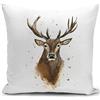 KUNQIAN Federa per cuscino con testa di cervo, decorazione natalizia per cuscino di Natale, decorazione natalizia con cervo, per casa, soggiorno, divano, letto, divano, decorazione per cuscino, regalo40x40cm