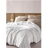 BOHORIA® Coperta copriletto Sera | 100% Cotone riciclato | Oeko-Tex® | Coperta da letto reversibile, soffice coperta da divano | molto grande (Perla, 220 x 240 cm)