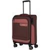 travelite 4 ruote valigia bagaglio a mano guscio morbido in materiale riciclato, conforme alla norma IATA, VIIA: trolley con funzione di aggancio + protezione bordi, 55 cm, 34 litri