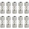 JNNJ 10 Pezzi Raccordo Di Rame Del Tubo Del Freno, Raccordi Di Compressione per Tubi Freno in Ottone, Dritto in Ottone Freno Tubo Compressione Raccordi, Connettore Della Linea Del Freni 4,75 MM