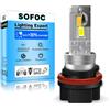 SOFOC HS5 Lampadina Led 500% Più Luminosa Delle Lampadine Alogene Per Motociclette/Auto Fendinebbia Combinazione Bianco+Giallo (Commutabile) DC 12V-18V 60W 4000Lm 1Pcs