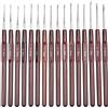 kissral Ferri Uncinetto 14 Alluminio Aghi di Crochet in Metallo Liscio Leggero Uncinetto Ferri da Maglia per Pizzo con Manici ABS per Pizzo Fai da Te Cucito a Mano（0,5-2,5 mm）