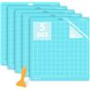 Jerilla Tappetino da Taglio per Cricut 5 pezzi 12x 12 LightGrip Tappetini da Taglio Antiscivolo Set per Cricut Maker/Explore One/Air/Air 2 con Raschietto