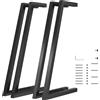 HOMCOM Set di 4 Gambe Quadrate Industriali per Mobili con Piedini Regolabili 43x3x72 cm Nero | Aosom Italy