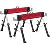 HOMCOM Set da 2 cavalletti fino a 1160 kg pieghevole cavalletto da sega 7 posizioni regolabile 64-81 cm cavalletto in metallo con maniglia Rosso | Aosom Italy