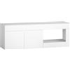 HOMCOM Mobile TV Moderno per Soggiorno con 2 Ante Mensola Aperta per Televisori fino a 152,4 cm 140x40x48 cm Bianco | Aosom Italy