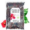 EPEL Fiori di Ibisco 600gr - Fiori di Ibisco Essiccati - Te Ibisco - Ibisco - Infuso di Ibisco - Flor de Jamaica - Foglie di Ibisco Essiccate - Ibisco Sfuso (600 gr)